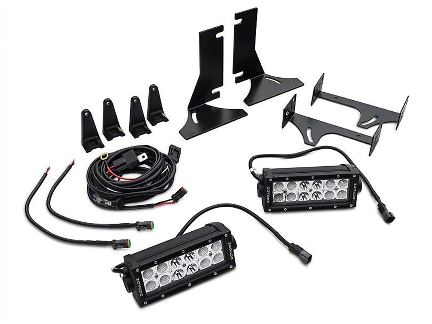 ZROADZ LED Mounting Bracket & Kit Under Rear Bumper - Compatible w/ 2015-2017 Ford F-150 - with (2) 6 Inch ZROADZ LED Lights (Included) with Wiring Harness - PN Z385731-KIT, Black