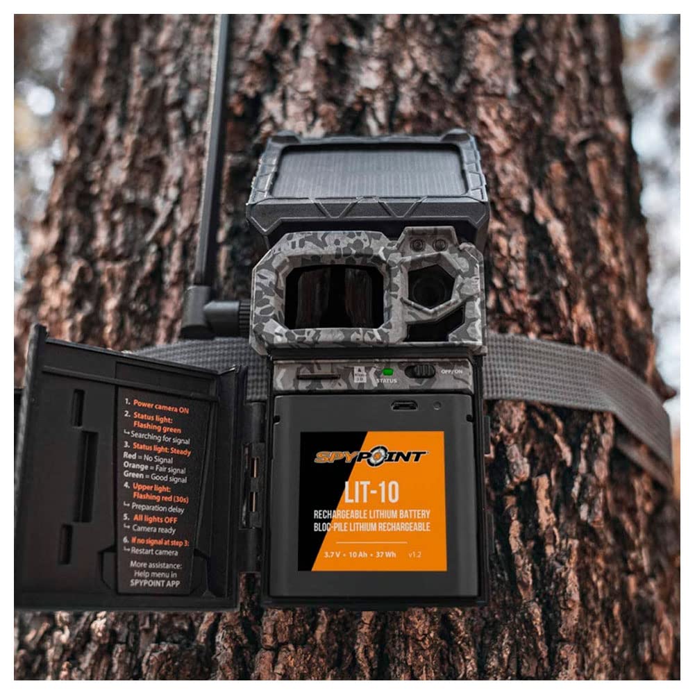 LINK-MICRO SPYPOINT LIT-10 3.7V Rechargeable Lithium Battery | CELL-LINK 10 200mAh for Cellular Trail Cameras with Charging Power Cable Included | Cell Cameras for hunting Lithium Battery