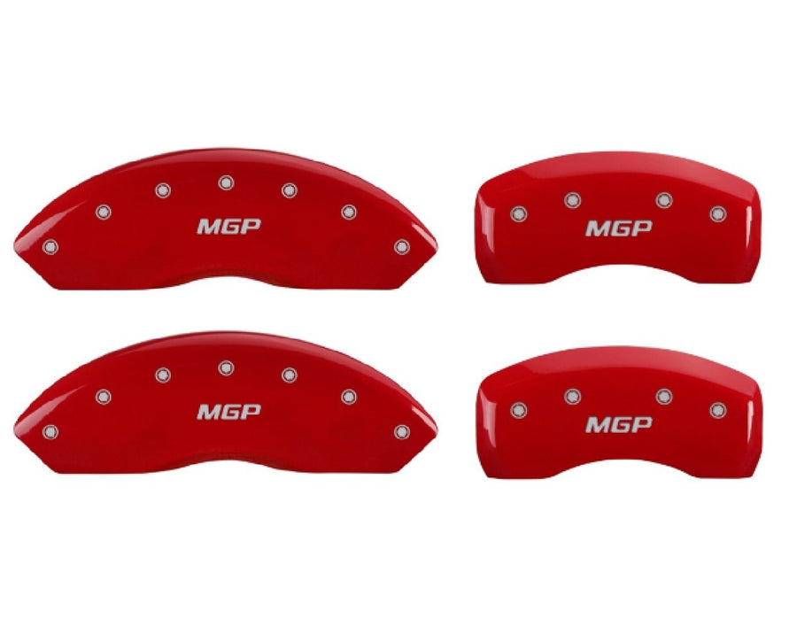 Set of 4 MGP 25144SMGPRD Red Front and Rear Disc Brake Caliper Covers for Land Rover w/ 20" Rims