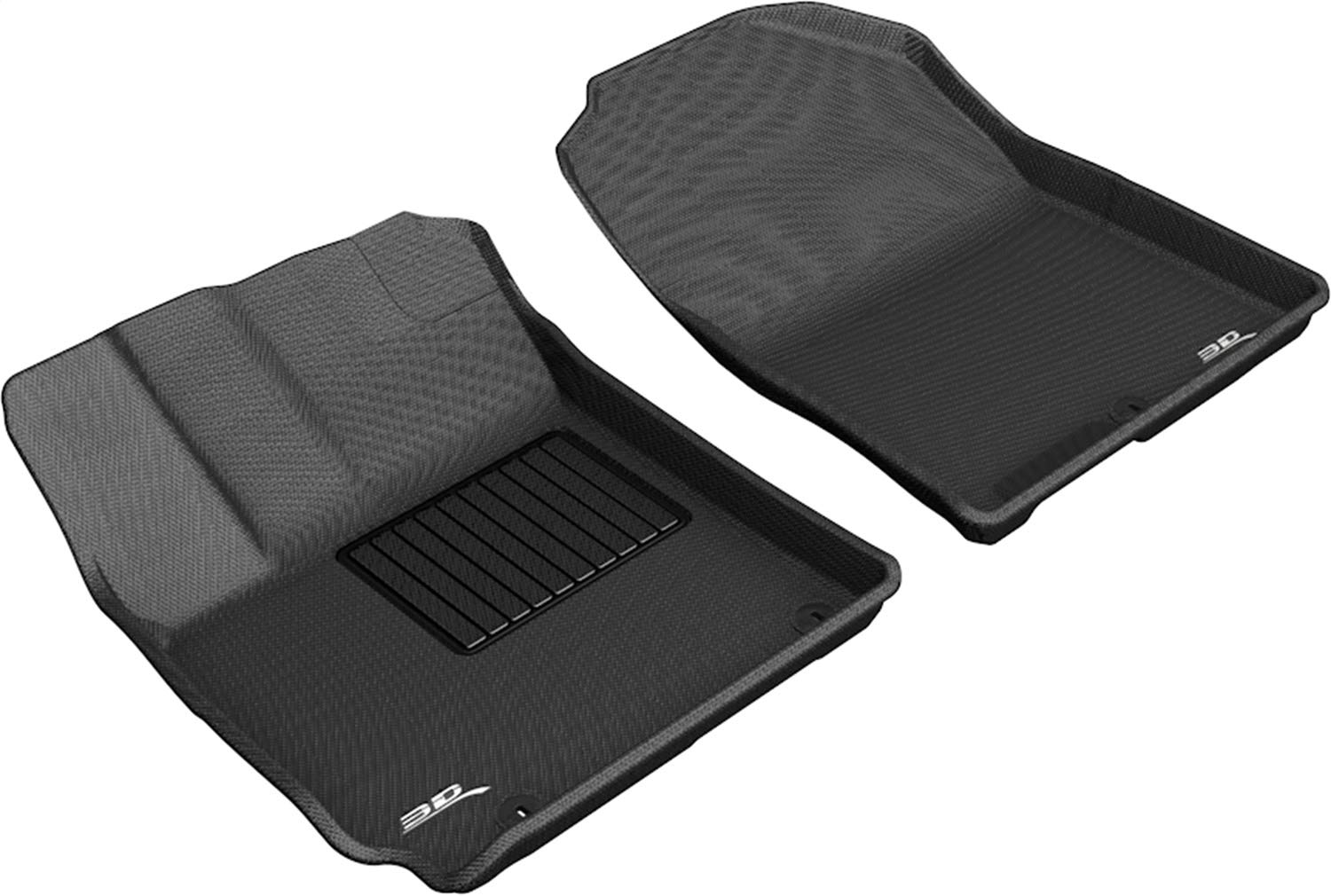 Kagu 3D MAXpider Custom Fit Floor Mat (Black) Compatible with Hyundai KONA 2018-2023 - Front Row