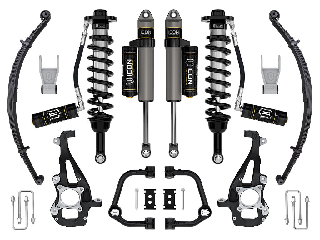 2021-2024 Ford F-150 ICON 4WD, 3.5-4.5" Lift, Stage 3 Suspension System, Tubular, w/Leaf Packs