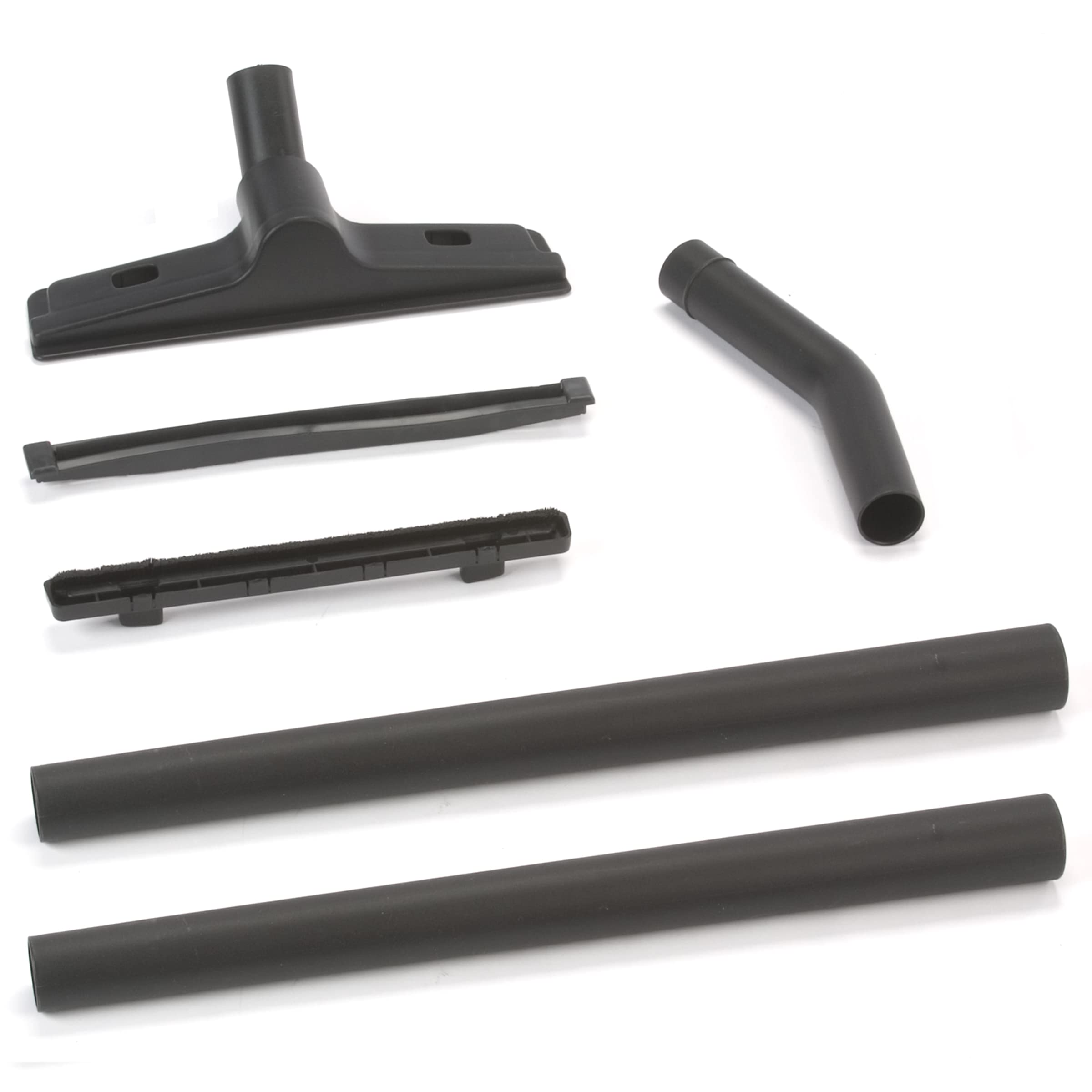 1.5 Inch Diameter Shop-Vac Accessory Kit, 2 Extension Wands, Elbow Grip, 12 Inch Floor Nozzle With Brush/Squeegee Inserts