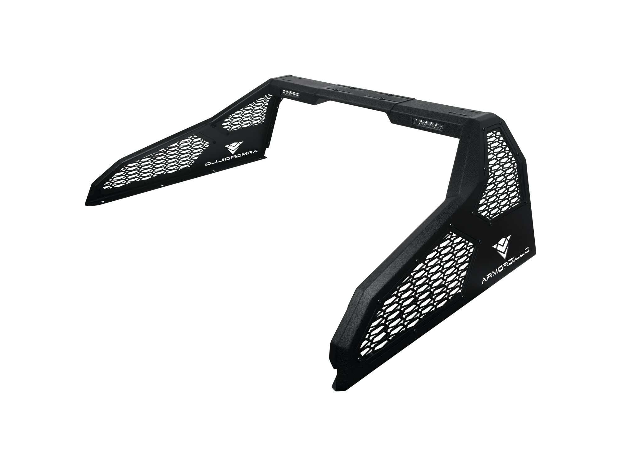 CR-S Modular Adjustable Chase Rack Armordillo USA 8707784 with LED Lights - Textured Black Fits Mid Size Pickup Truck, Mid Size Pickup Trucks