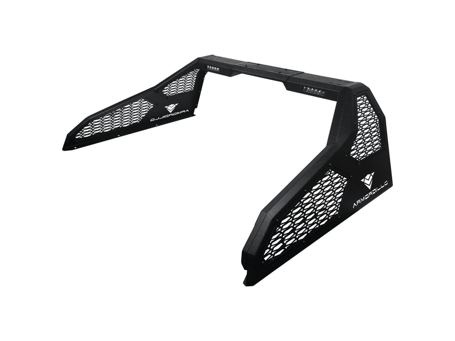 CR-S Modular Adjustable Chase Rack Armordillo USA 8708026 with LED Lights - Textured Black Fits 2009-2018 Dodge Ram 1500 2500 3500/2019-2022 Classic 1998-2022 Ford F250 F350 F450 F550, Full Size