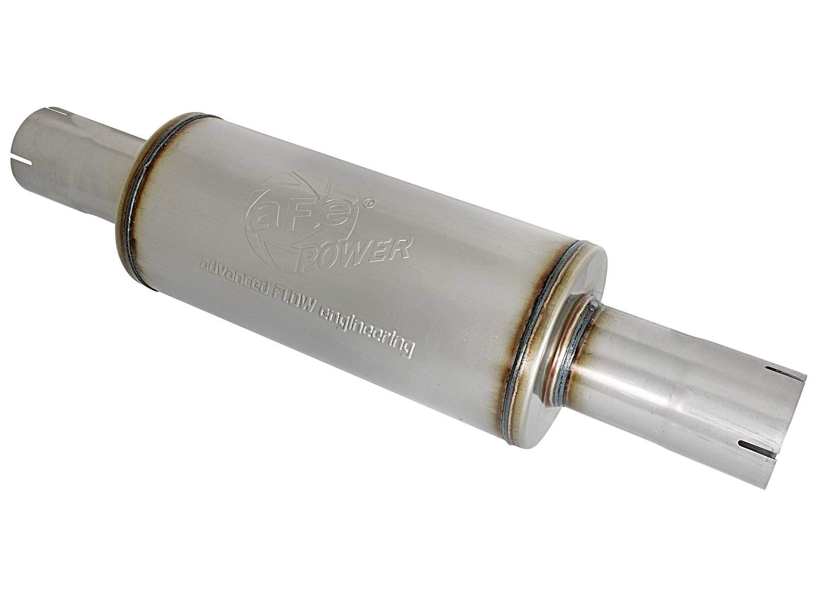 ATLAS Muffler AFE Filters 49M00025 Aluminized Steel 3.5 in. Center Inlet/3.5 in. Center Outlet/14 in. Overall Length/7 in. Body Diameter