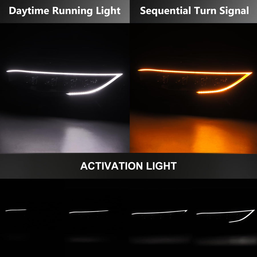 LED Projector Headlights AlphaRex for 16-21 Civic/ 17-21 Civic Type-R FK8 NOVA-Series Black