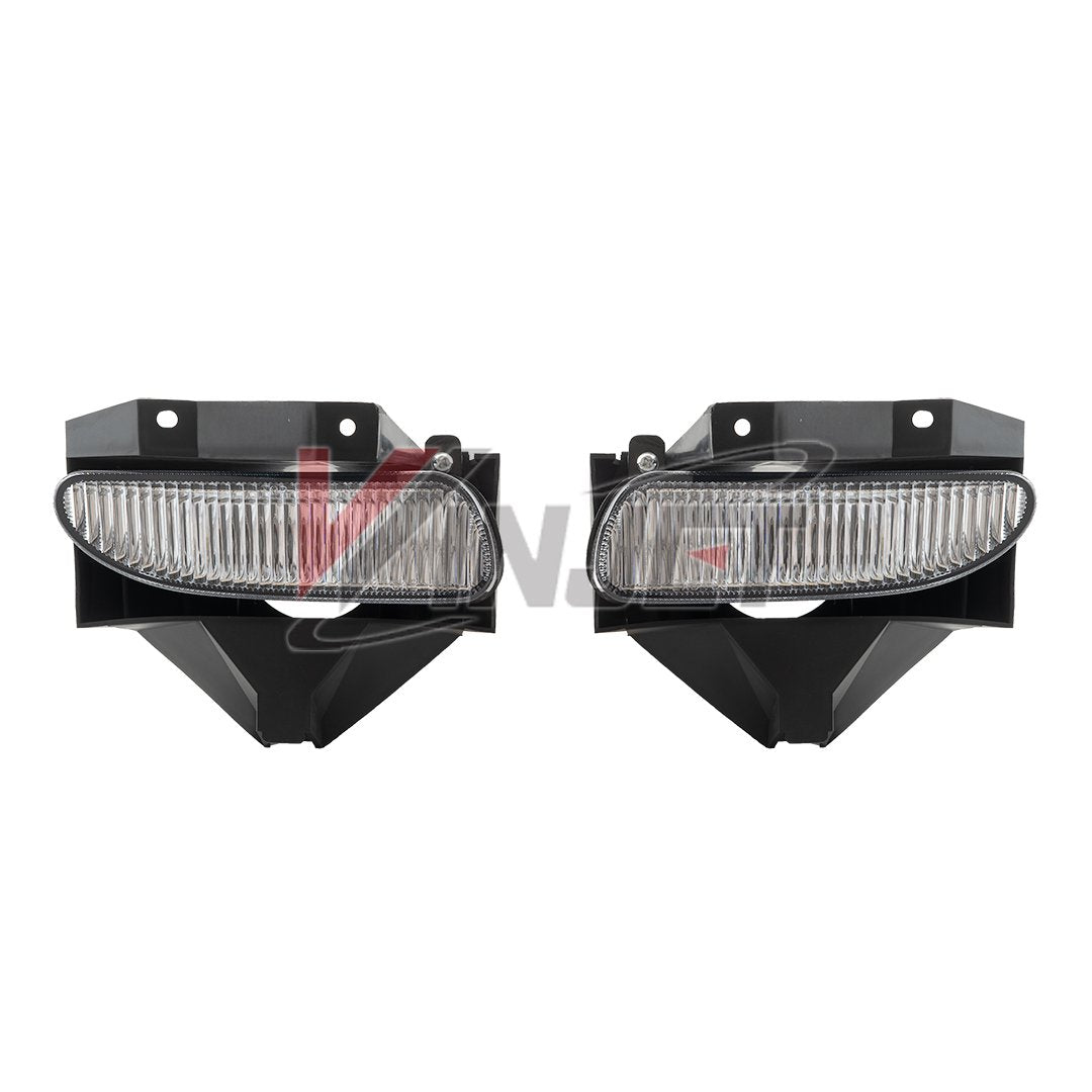 Winjet Fog Light WJ30-0559-09 Replacement Pair Left & Right Driver Passenger Side OE Style & Fitment Bulbs Included for 1999-2004 Ford Mustang - Clear Lens