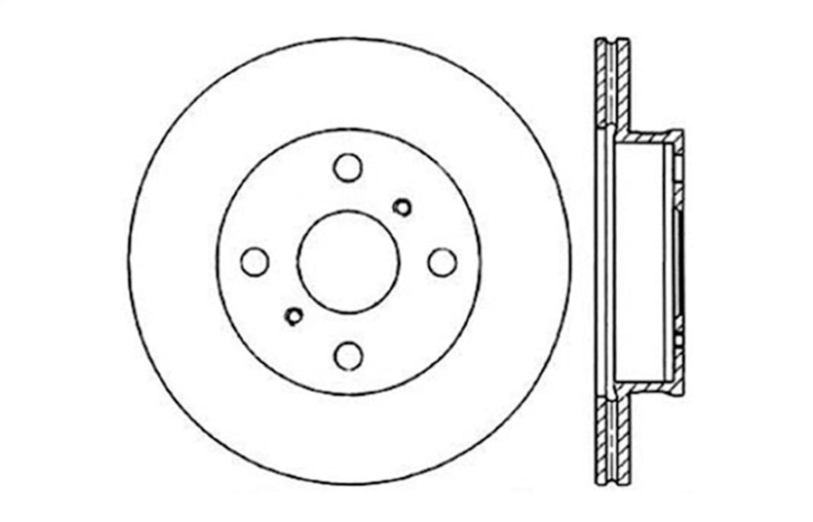 Sport Drilled/Slotted Brake Rotor StopTech 127.44052R (Front Right), 1 Pack
