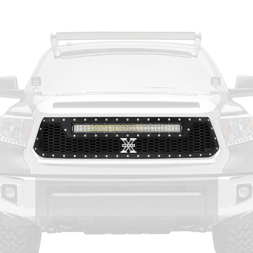 2014-2017 Tundra Grille Laser Torch, Black, 1 Pc, Replacement, Chrome Studs with (1) 30" LED - PN #7319641