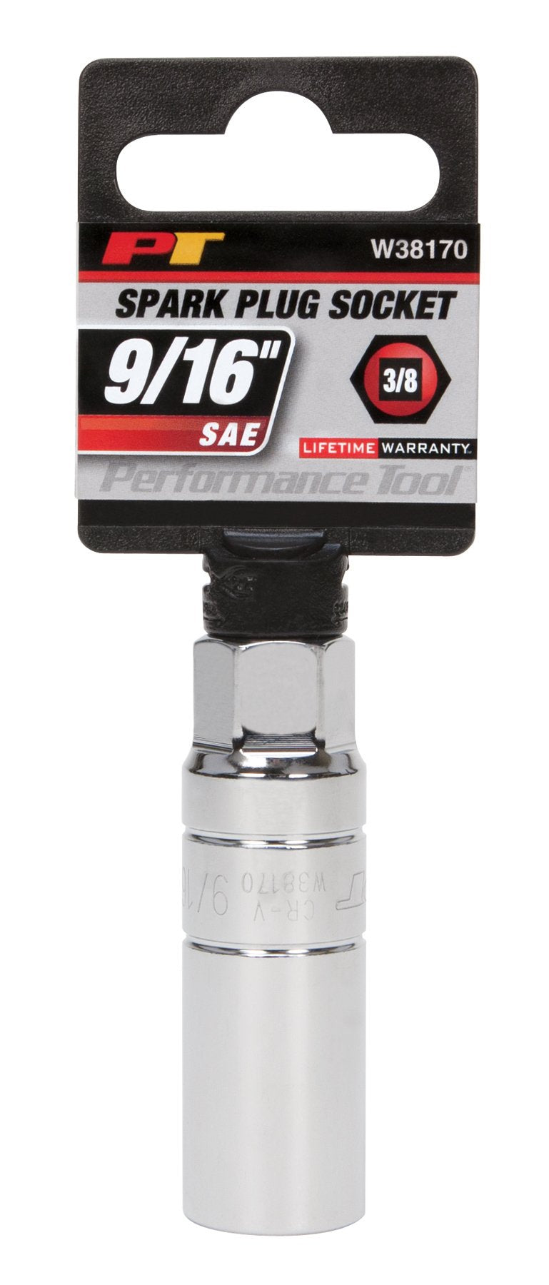 W38170 Performance Tool 3/8-Inch Drive 9/16-Inch Spark Plug Socket