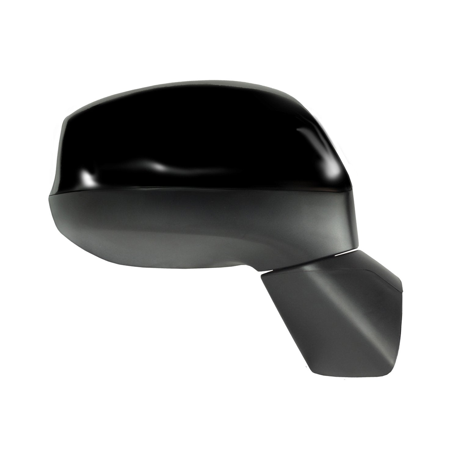 Fit System Mirror Passenger Side for Honda Civic Coupe, Civic Sedan, Black PTM, Foldaway, Manual
