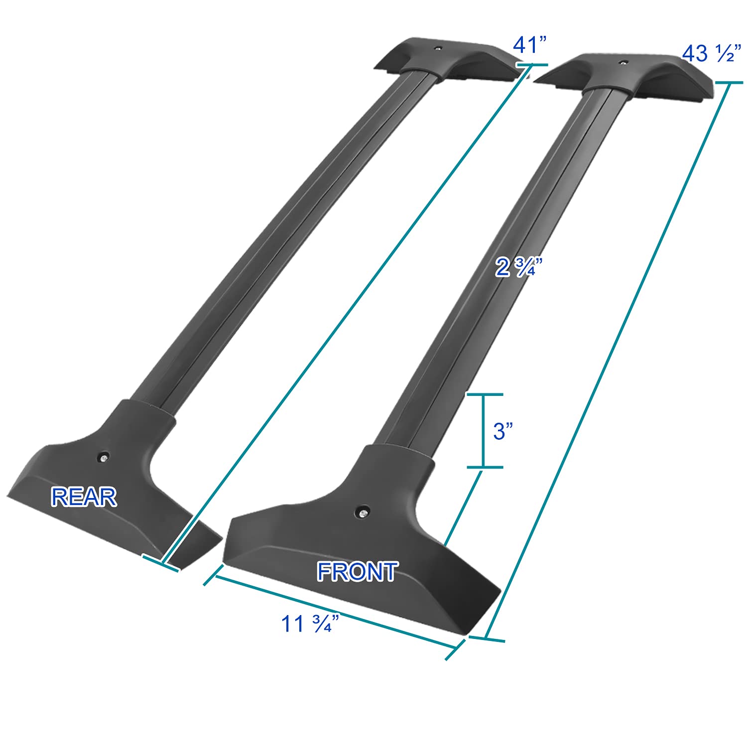 Aluminum Top Cargo Roof Rack Cross Bars Spec-D Tuning Compatible with Chevy Traverse 2009-2017