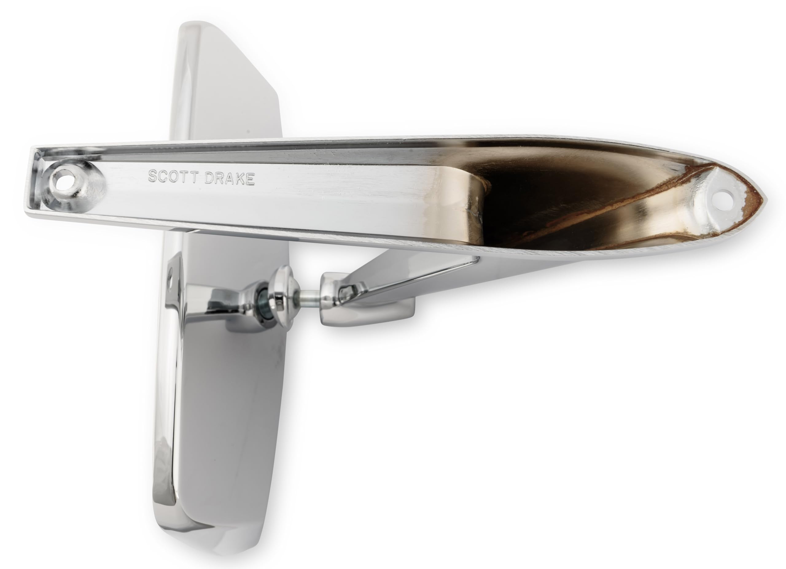 Scott Drake LH Outside Mirror in a Chrome Finish, Compatible with 1967-1979 Ford Bronco, Model C7TZ-17696-M