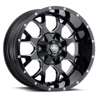 Black/Milled Spokes Mayhem Warrior 8015 Wheel (20 x 9. inches /6 x 5 inches, 0 mm Offset)