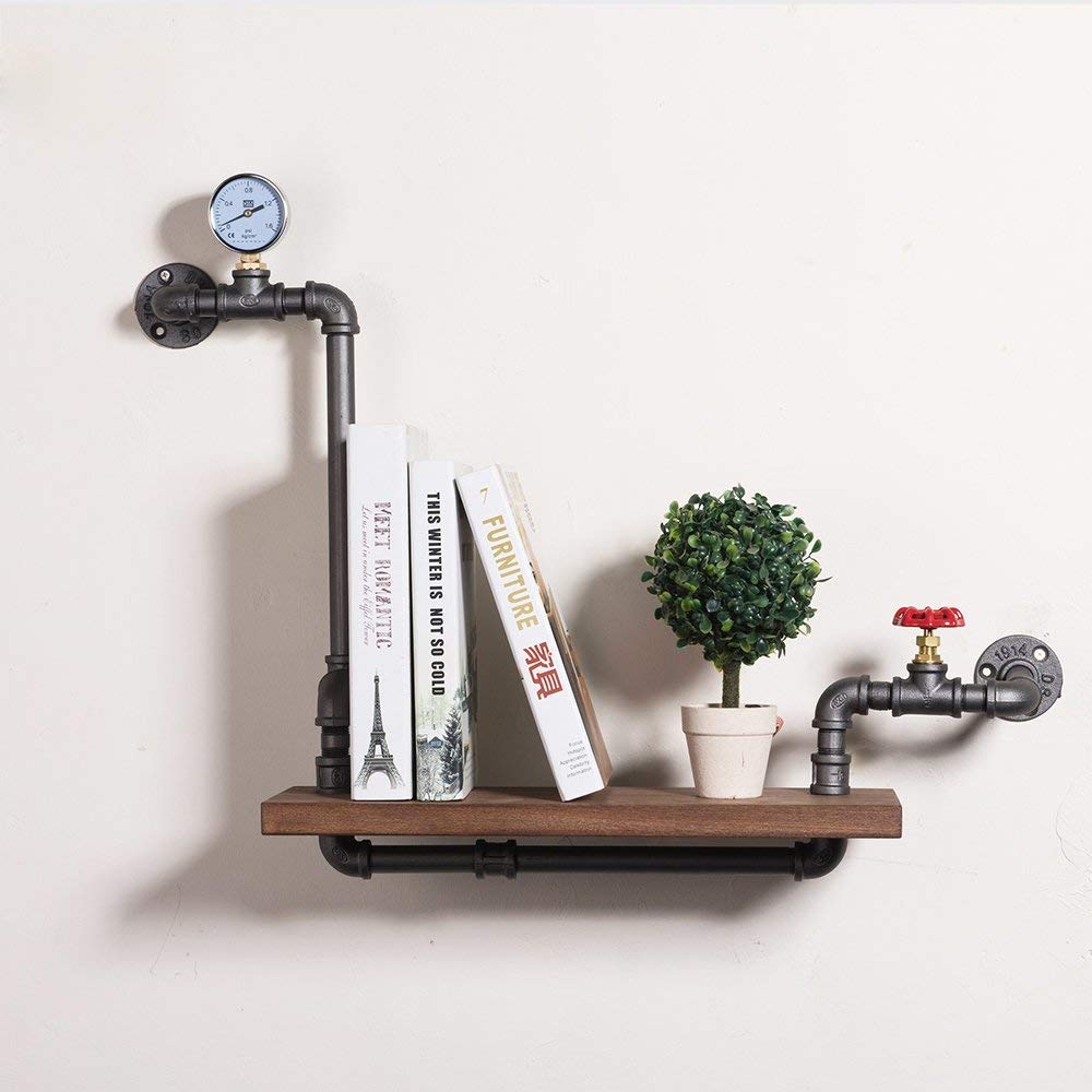 YIMJ Wall Shelf Coat Rack Furniture Wrought Iron Towel Rack American Country Style Shelf Art Exhibition Shelf