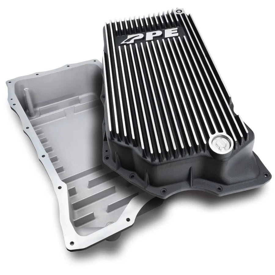 Heavy Duty PPE Cast Aluminum Deep Transmission Pan (BRUSHED) 128051410 Compatible for 2020+ GM/Chevy with Allison 10L1000 Transmission