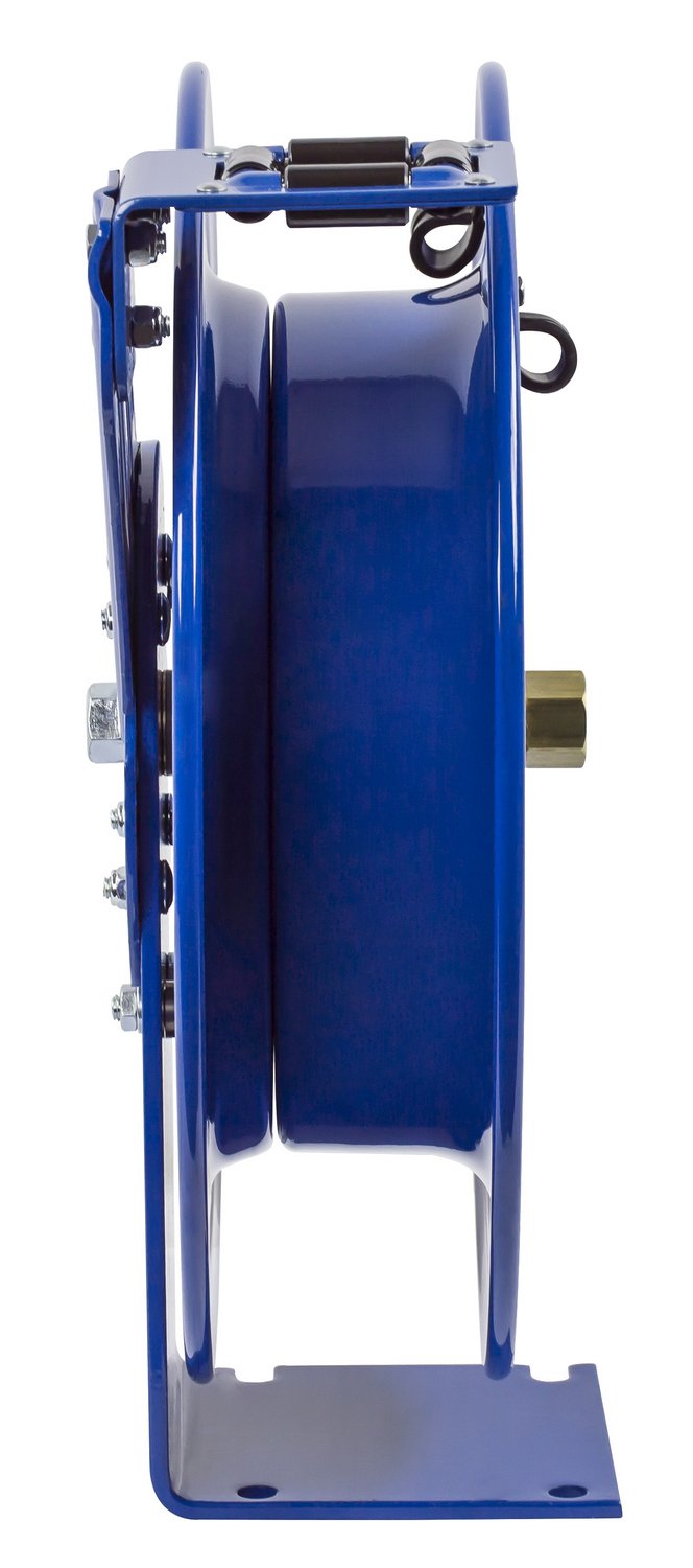 Low Pressure Coxreels P-LPL-450 Retractable Air/Water/Oil Hose Reel: 1/2" I.D., 50' Hose Capacity, without Hose, 300 PSI, Made in USA