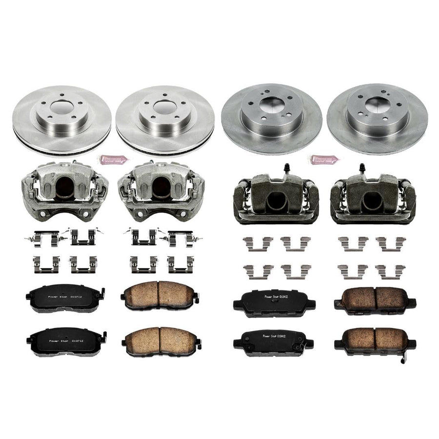 Power Stop KCOE2710 1-Click Autospecialty OE Replacement Brake Kit with Calipers For INFINITI G35 2003-2005, Nissan 350Z 2003-2005 [Model Specific]