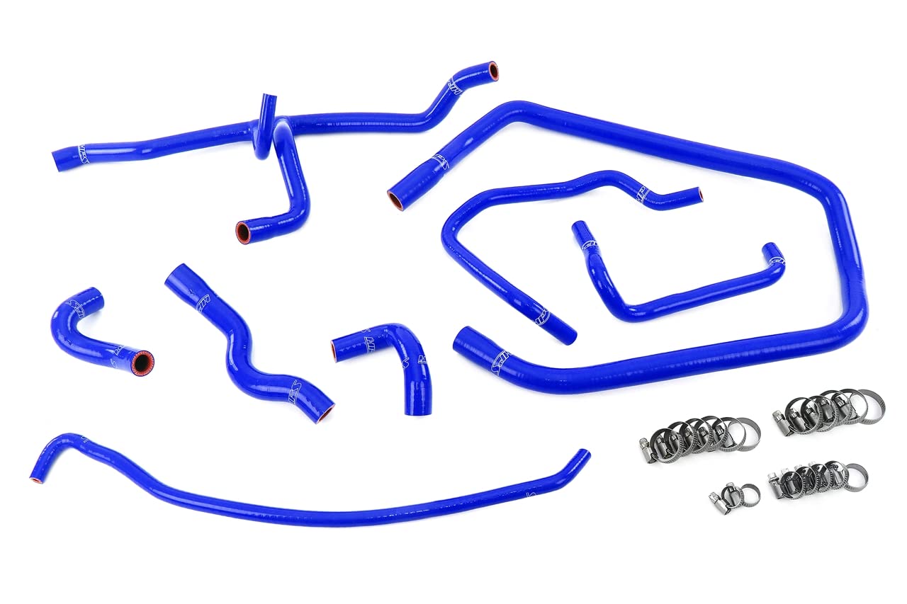 HPS Performance Silicone Blue Heater, Throttle Body, Expansion Tank Coolant Hose Kit Compatible for 1992-1995 BMW 325i 325is 2.5L E36 M50, 57-2137-BLUE