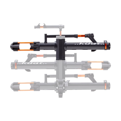 KUAT Add-On NV 2.0-2" - +1 -Bike Rack | Increases The 2" NV 2.0 to a 3-Bike Hitch Rack | Rugged All-Metal Construction | E-Bike Compatible | Gray Metallic and Orange Anodize (NA21G)