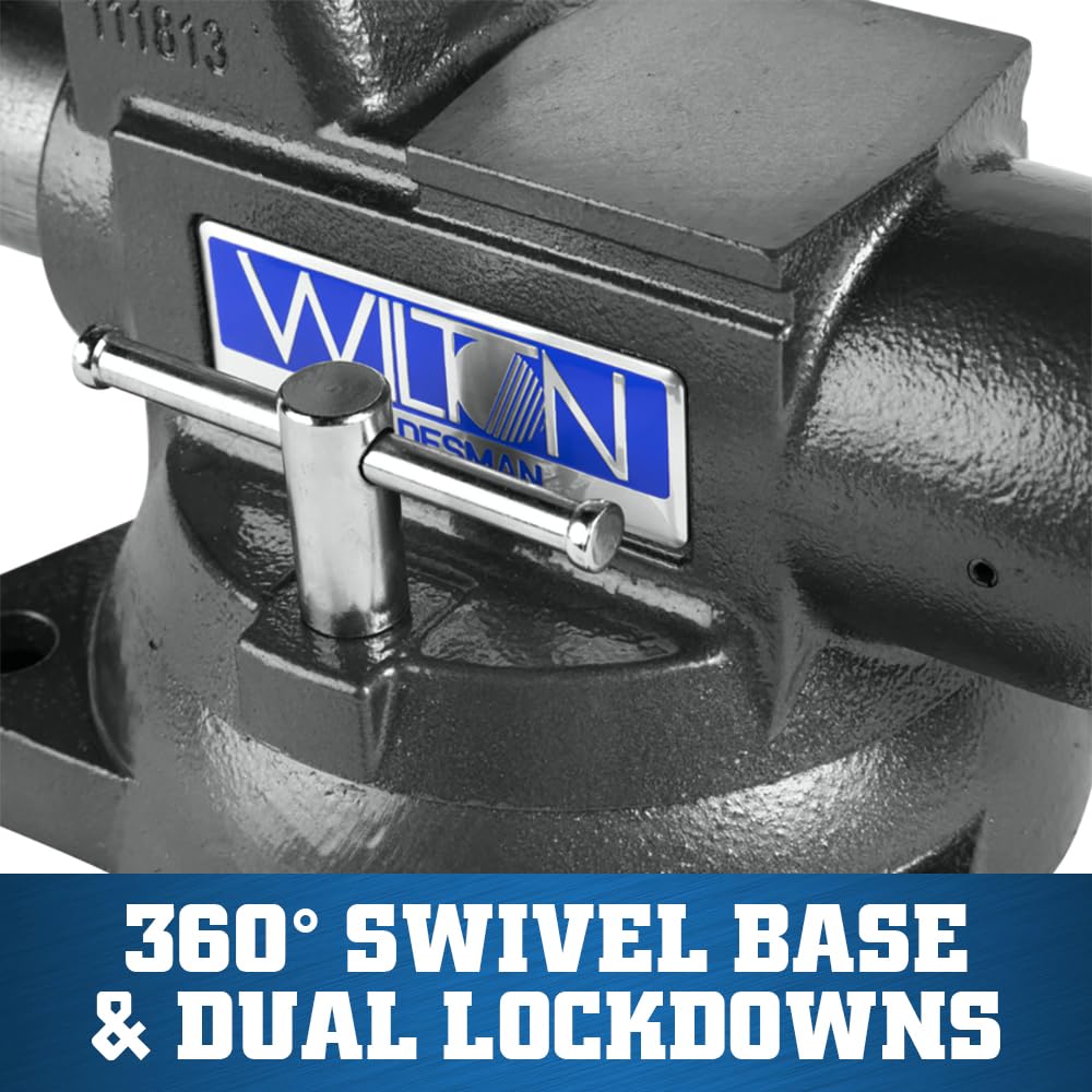 Wilton XC Tradesman Bench Vise, 6-1/2" Jaw Width, 6" Max Jaw Opening, 4" Throat (Model 1765XC)