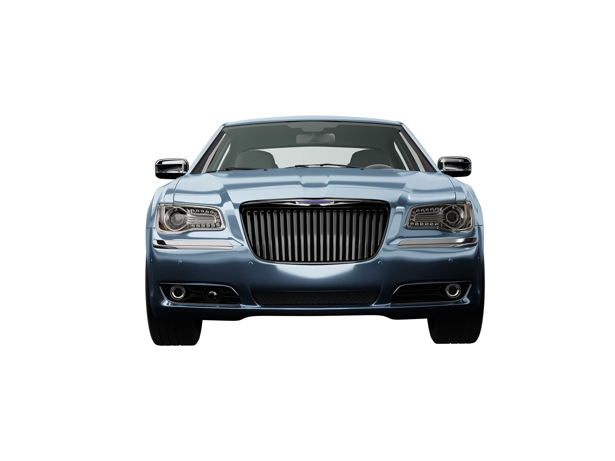 Vertical Front Hood Grille Armordillo USA 7147546 - Gloss Black 2011-2014 Chrysler 300/300C