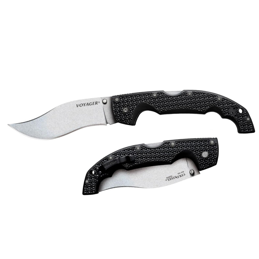 Cold Steel Vaquero XL Voyager 5.5" AUS10A Kukri Plain Edge Razor-Sharp Blade 6.75" Griv-Ex Handle Everyday Carry Tactical Folding Knife