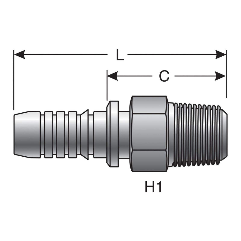 Gates Hydraulic Coupling, G20100-0606 2.72