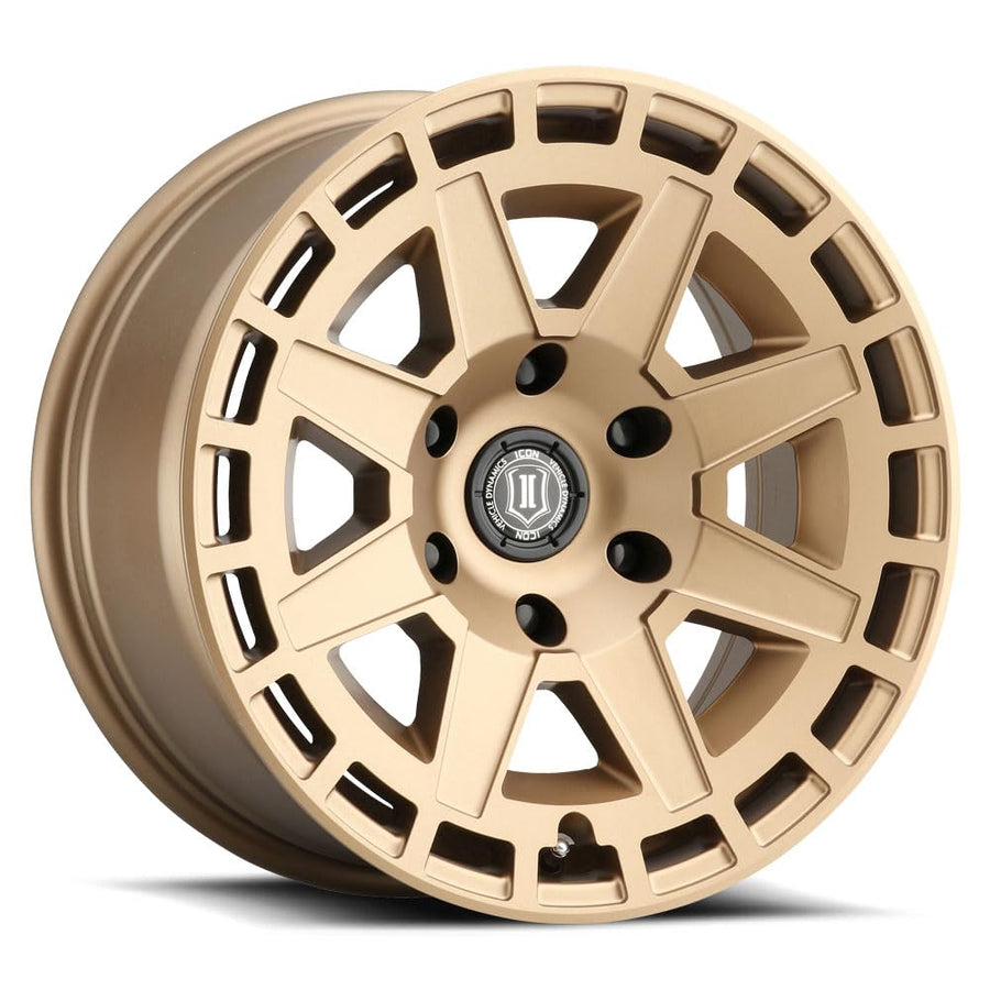 ICON Alloys Compass, 17 x 8.5/5 x 5, Satin Brass, 6mm Offset, 4.5" BS, 3217857345BS
