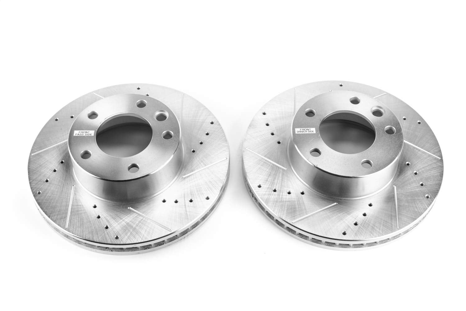 Power Stop Evolution Performance Drilled, Slotted & Plated Front Brake Rotor Pair For Mercedes-Benz G500, G55 AMG, G550, Mercedes-Benz G550 4x4 [Model Specific]