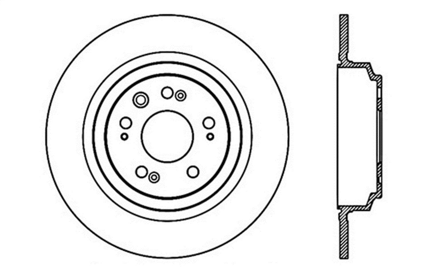 Sport Drilled/Slotted Brake Rotor StopTech 127.40074R (Rear Right), 1 Pack