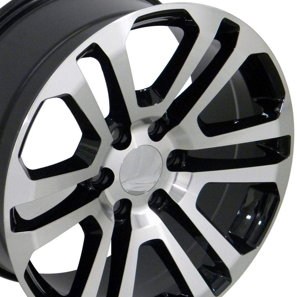 Black Machined Wheel OE Wheels LLC CV99-20090-6550-31MB Painted (20 x 9. inches /6 x 139 mm, 31 mm Offset)