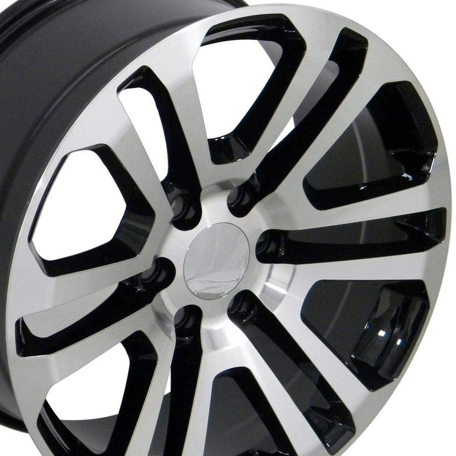 Black Machined Wheel OE Wheels LLC CV99-20090-6550-31MB Painted (20 x 9. inches /6 x 139 mm, 31 mm Offset)