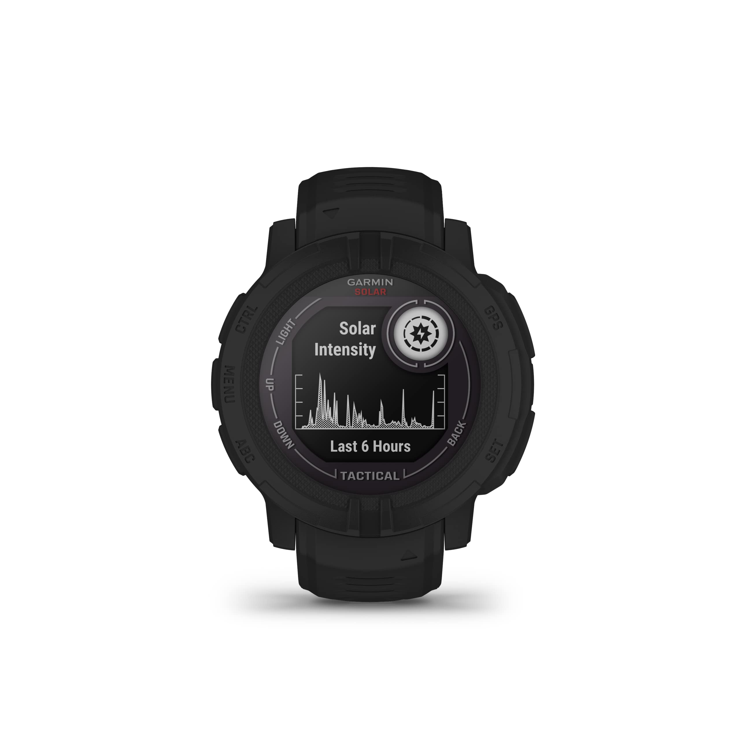 Garmin Instinct 2 Solar, Rugged Outdoor Watch Tactical-Edition with GPS, Solar Charging Capabilities, Built for All Elements, Multi-GNSS Support, Tracback Routing and More, Black