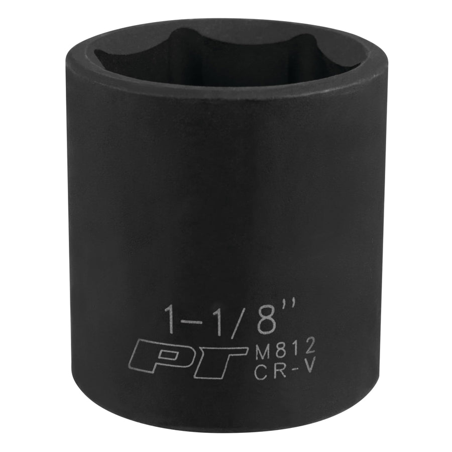 1/2 Drive Performance Tool M812 1-1/8 6-Point Impact Socket for Heavy-Duty Automotive and Industrial Applications