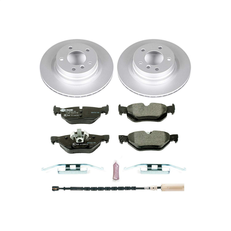 Rear Power Stop ESK5981 Brake Kit Euro-Stop and 1 Rear Sensor Wire For BMW 328i 2011-2013 [Model Specific]