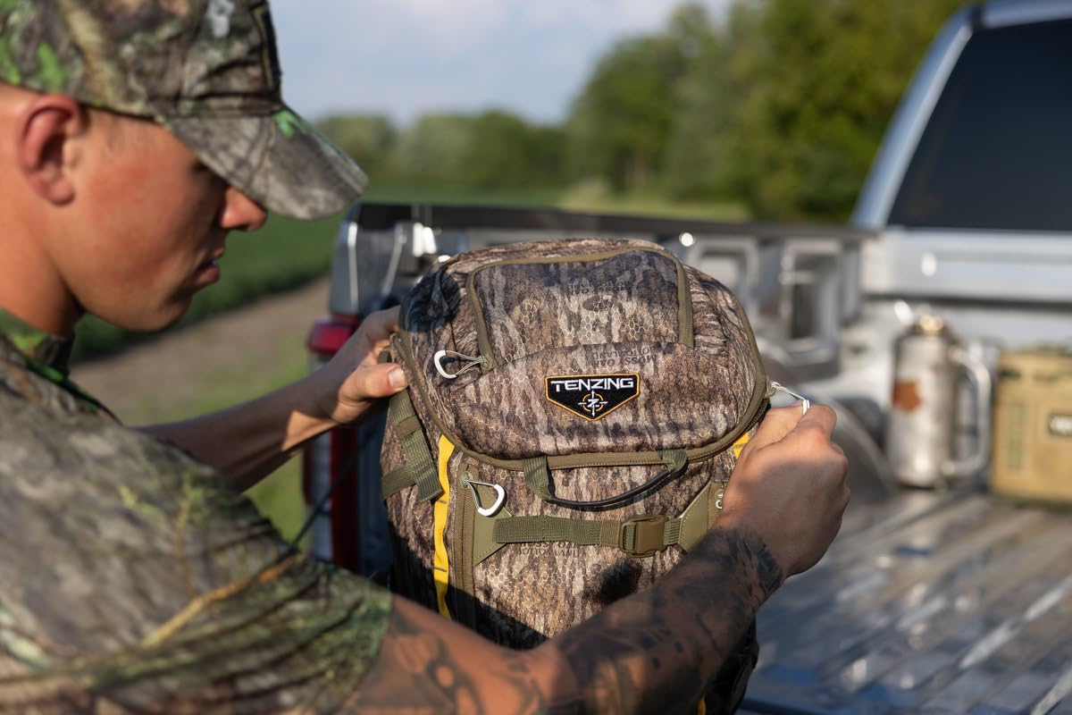 1500 TENZING Whitetail Day Pack, Olive Green, Ultra-Durable Hunting Backpack with 4 Compartments & 10 Organizational Pockets Camo Backpack for Hunting Gear and Equipment