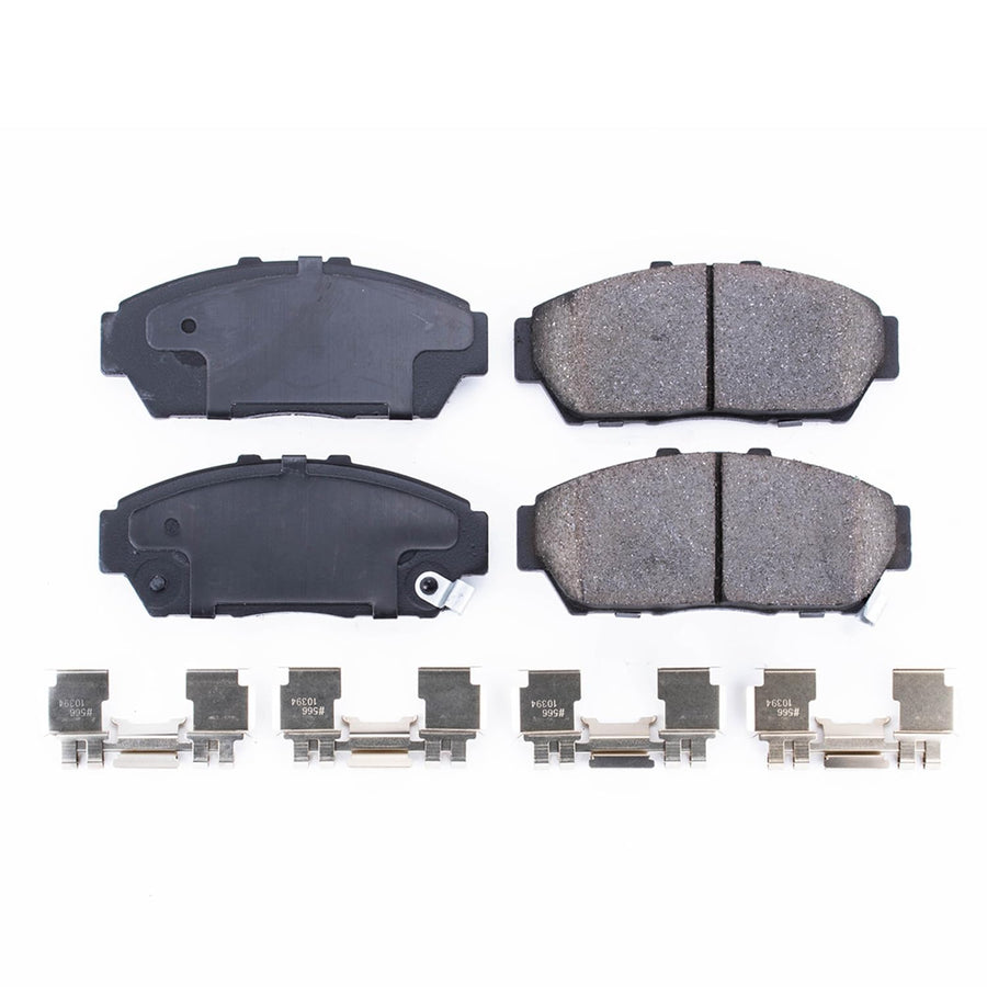 Power Stop Front Brake Kit For Honda Civic 1994-95 | Acura Integra 1994-01 - Ceramic Brake Pads With Installation Hardware, 17-617