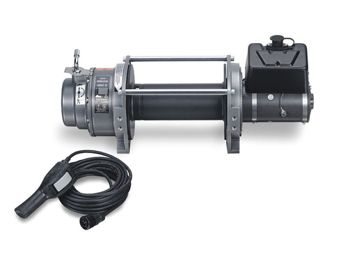 18 WARN Series Vehicle Mounted 24V DC Industrial Electric Winch, 9 Ton (18,000 lb) Capacity