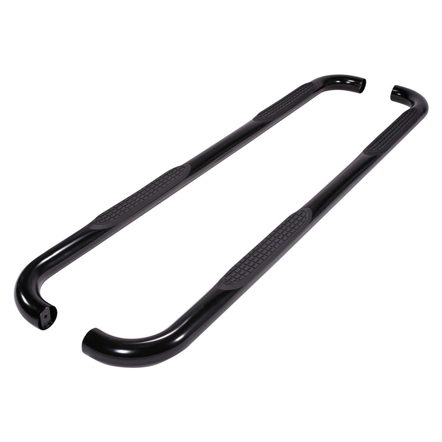 Nerf Bars TrailFX A0063T for Jeep Gladiator JT 2020-2025 Textured Black Powder Coated Steel 3 Inch Round 90 Degree Side Steps with Slip-Resistant Step Pads Rocker Panel Mount Set of 2 Running Boards