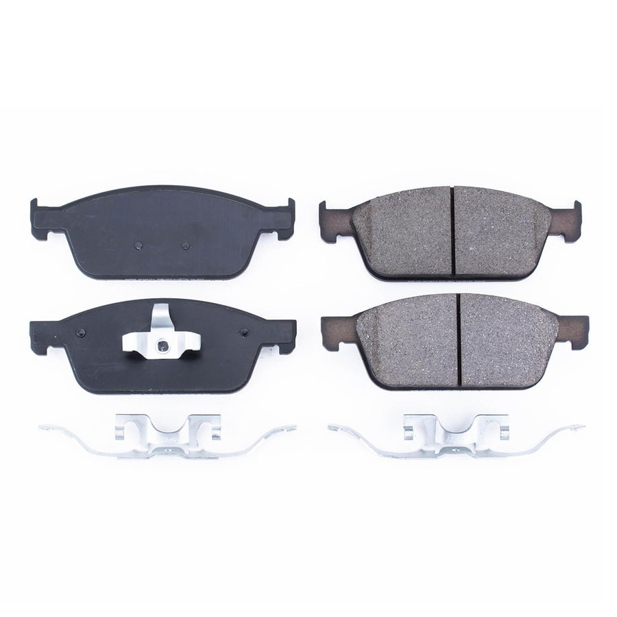 Power Stop Front Brake Kit 2013-14 For Ford Focus - Ceramic Brake Pads With Installation Hardware, 17-1668