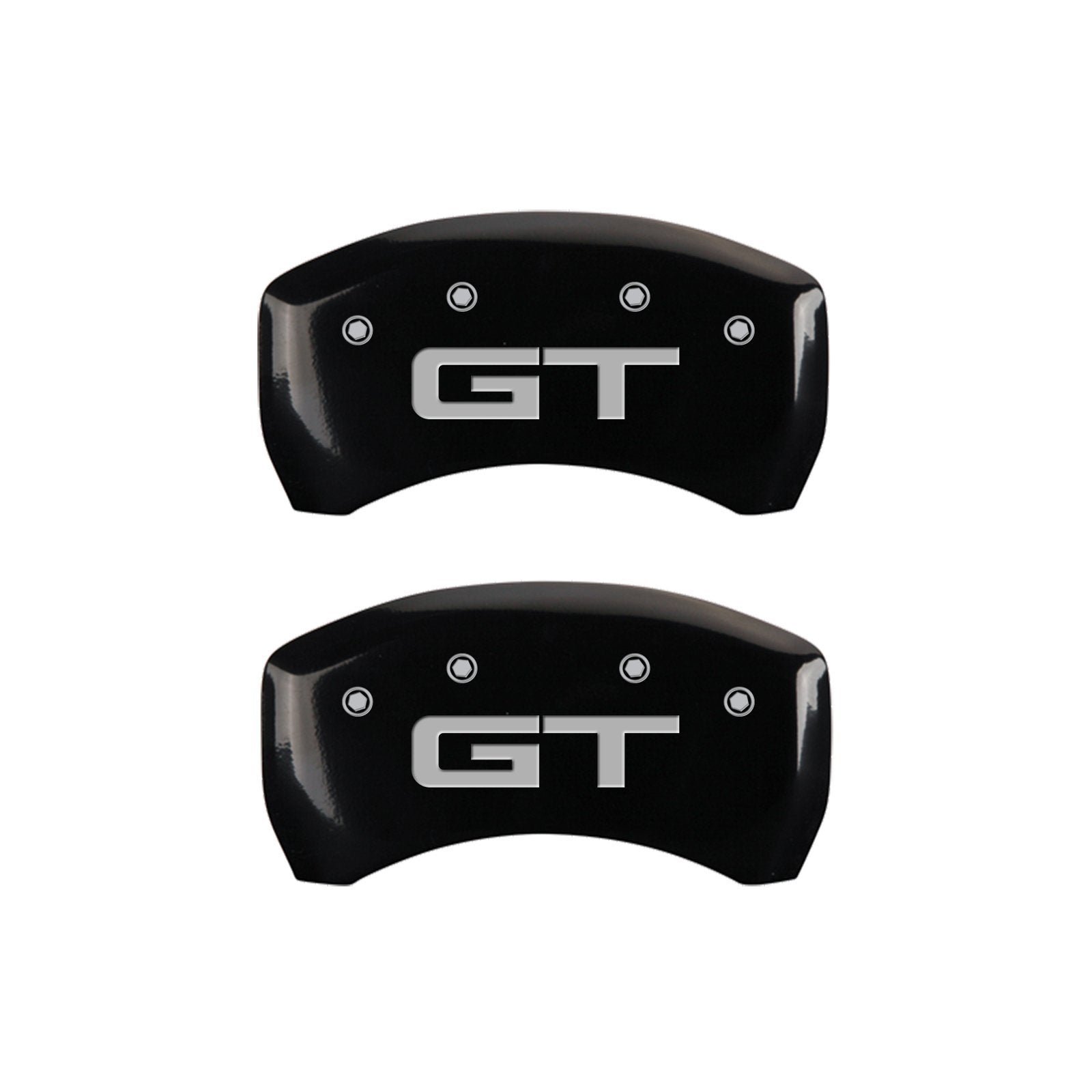 Black MGP Caliper Covers Engraved with Silver Mustang/GT (2015) 10201S2MGBK (Set of 4)
