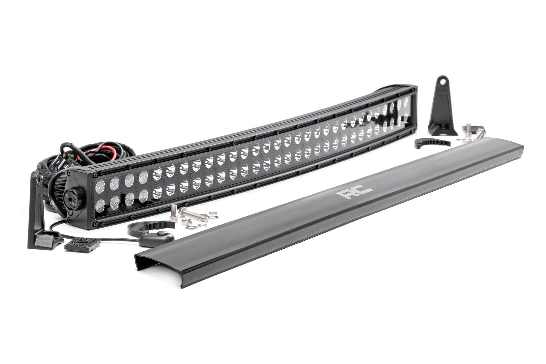 30" Rough Country Curved Dual Row LED Light Bar - 180W, 14,400 Lumens, Combo Spot/Flood Beam, Off-Road Lighting for Jeeps, Truck & UTV