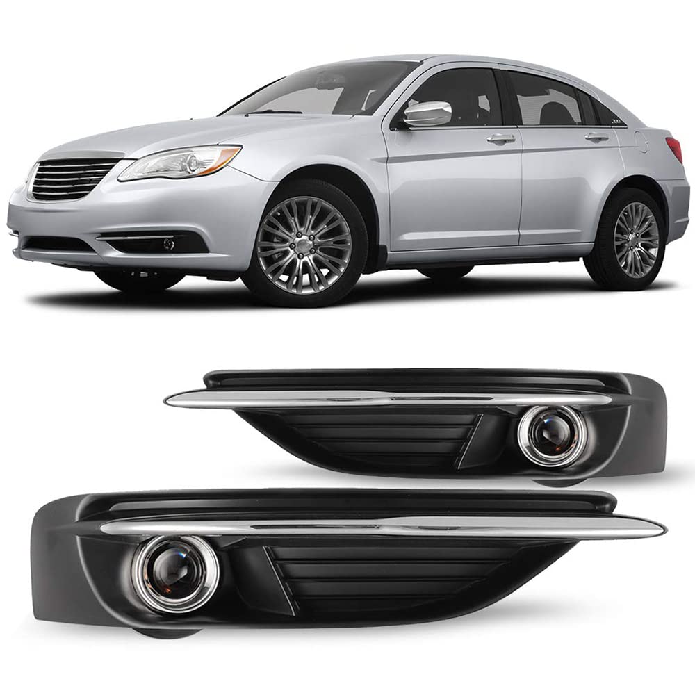 OEM Series Winjet for [2011 2012 2013 2014 Chrysler 200] Driving Fog Lights + Switch + Wiring Kit