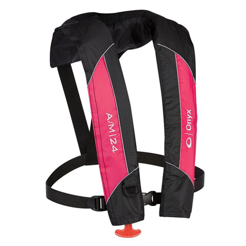 Onyx A/M-24 Outdoors Auto/Manual Life Jacket, Pink
