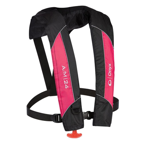 Onyx A/M-24 Outdoors Auto/Manual Life Jacket, Pink