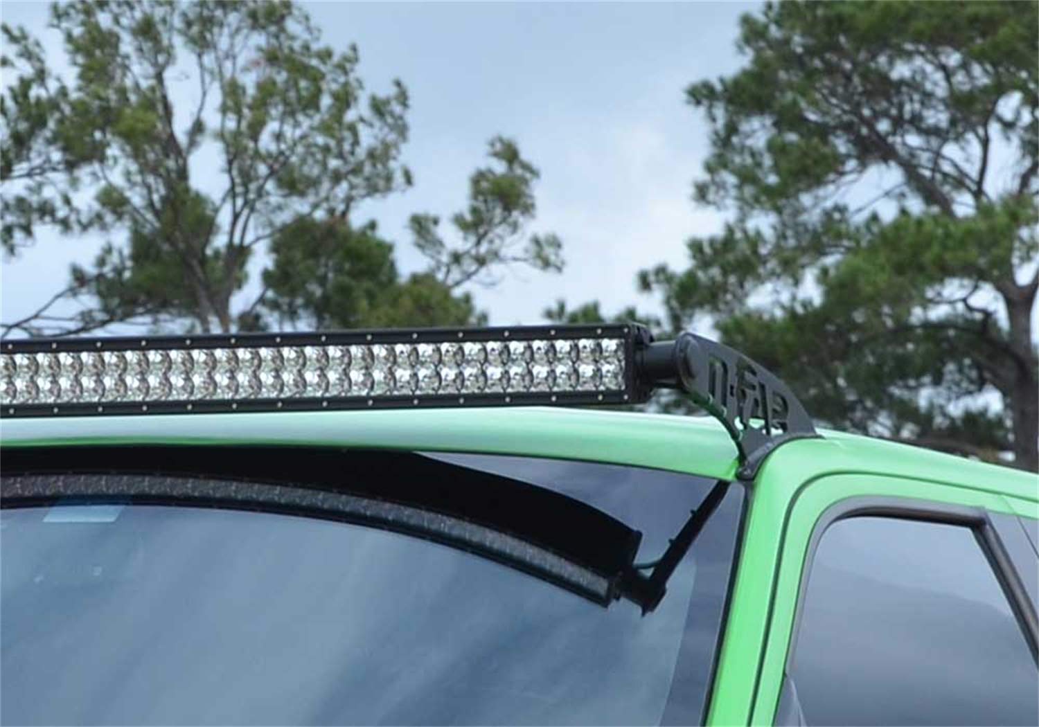 N-Fab Roof Top Light Bar Mount | For 1 - 50-Series Light Bar (50 1/2in - 51 3/4in) | Textured Black | T0750LR-TX | Fits 2007-2021 Toyota Tundra