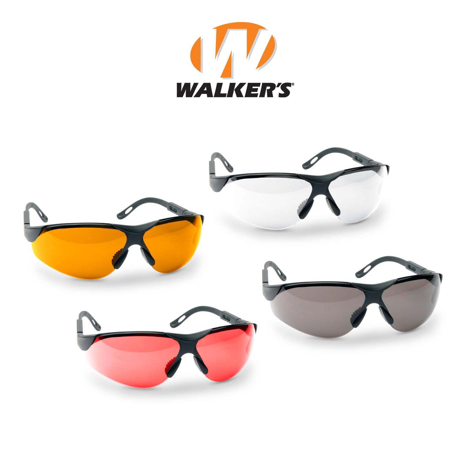 Walker's Elite Game Ear Shooting Amber Hunting Safety Glasses