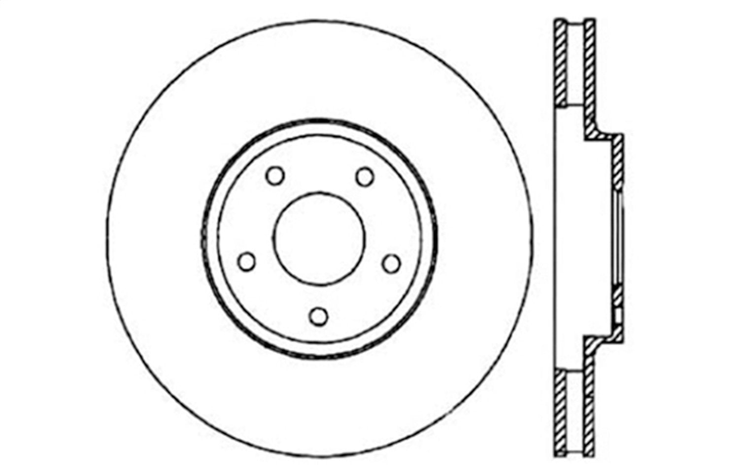 Front Left StopTech 128.42080L Sport Cross Drilled Brake Rotor