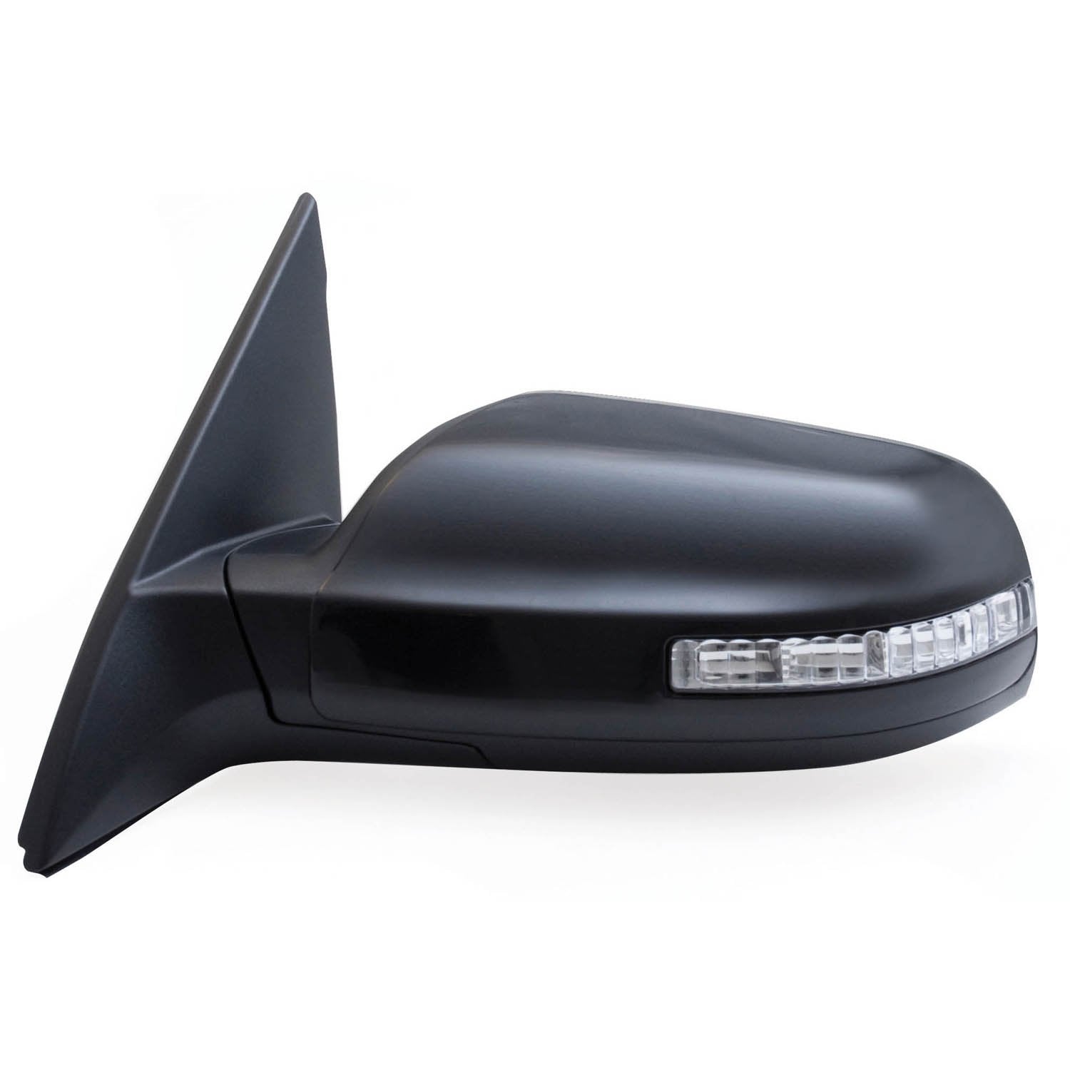 Fit System Mirror Driver Side for Nissan Altima Sedan, Textured Black, PTM Cover, w/Turn Signal, Foldaway, Power